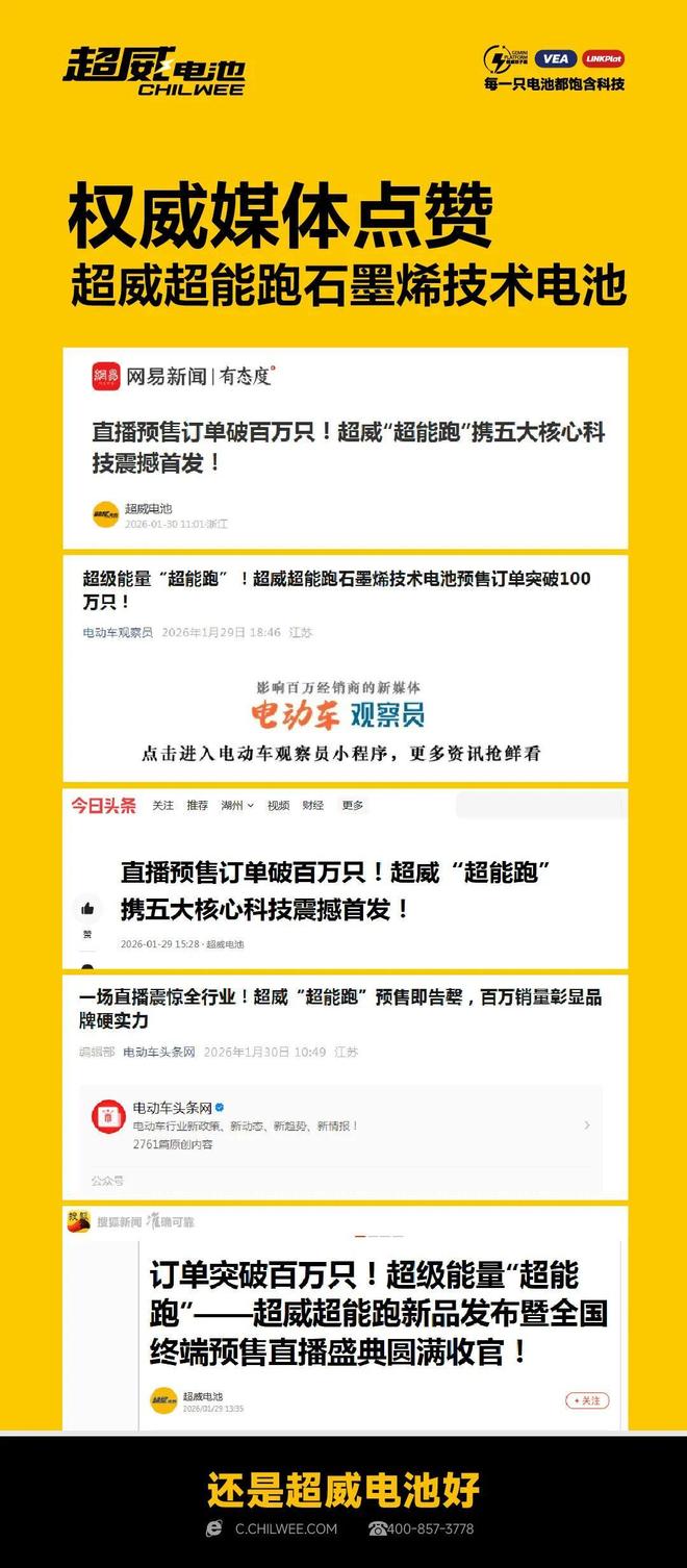 权威媒体集体点赞：超威超能跑石墨烯技术电池引领行业新标杆！(图2)